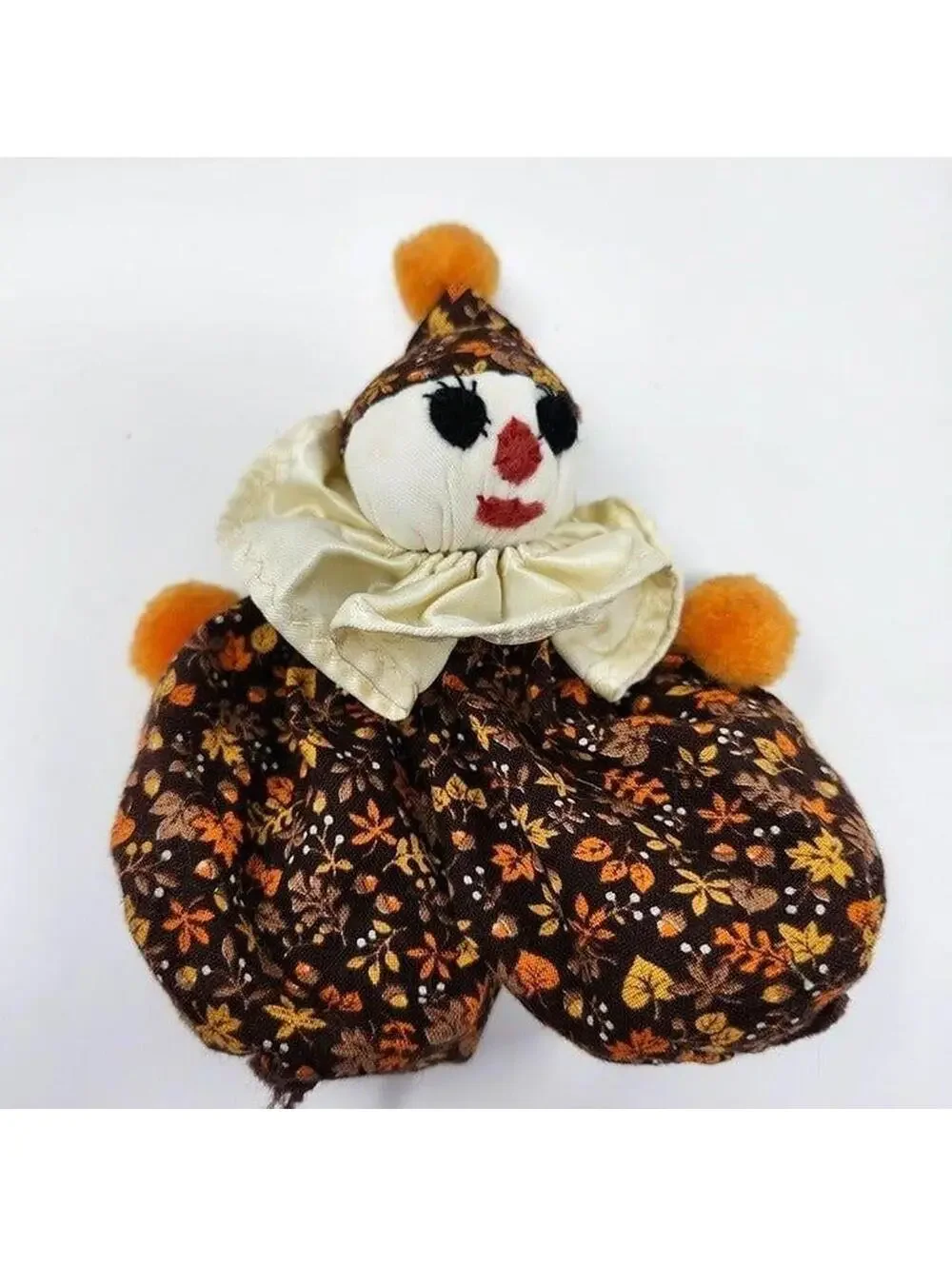 Vintage Handmade Clown Plush Dolls - Set of 2